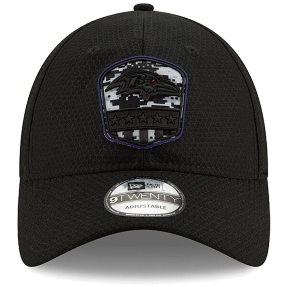 Rare Mens 2019 Baltimore Ravens ALT BLACK New Era Salute To Service 9Twenty Hat
